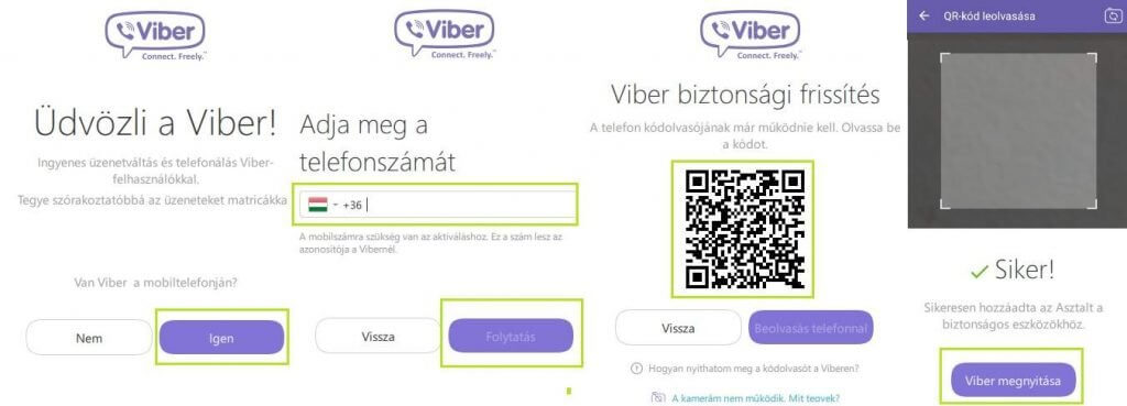 Viber regisztráció PC -re
